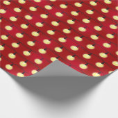 Patroon met grijs rood kerstlicht cadeaupapier (Hoek)