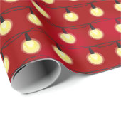 Patroon met grijs rood kerstlicht cadeaupapier (Rol Hoek)