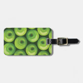 Patroon met groene appels bagagelabel (Voorkant horizontaal)