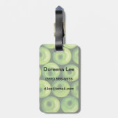 Patroon met groene appels bagagelabel (Achterkant verticaal)