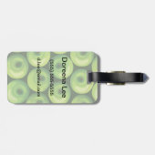 Patroon met groene appels bagagelabel (Achterkant horizontaal)