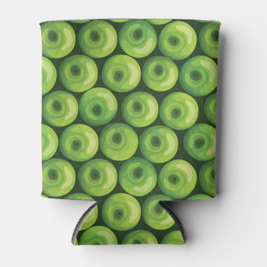 Patroon met groene appels blikjeskoeler (Voorkant)