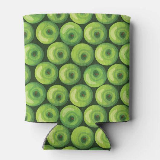 Patroon met groene appels blikjeskoeler (Achterkant)