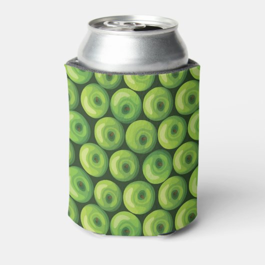 Patroon met groene appels blikjeskoeler (Blikje Achterkant)