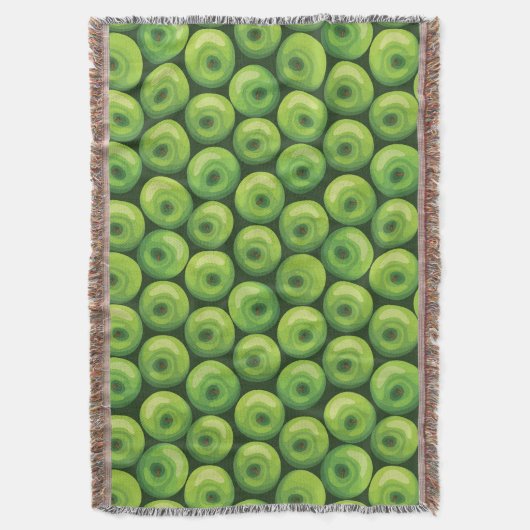 Patroon met groene appels deken (Voorkant Verticaal)