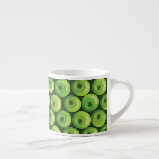 Patroon met groene appels espresso kop (Rechts)