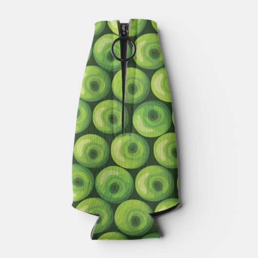 Patroon met groene appels flesjeskoeler (Achterkant)