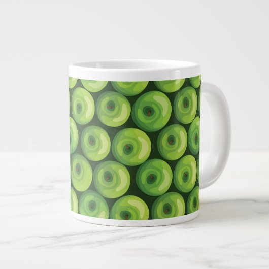 Patroon met groene appels grote koffiekop (Voorkant rechts)