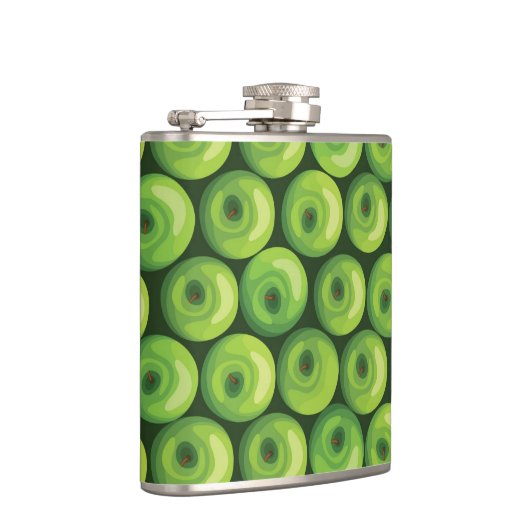 Patroon met groene appels heupfles (Rechts)