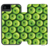 Patroon met groene appels incipio iPhone portemonnee hoesje (Agenda Open)