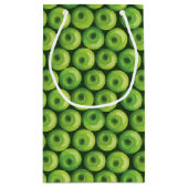 Patroon met groene appels klein cadeauzakje (Achterkant)