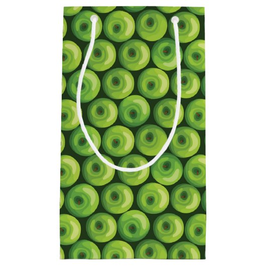 Patroon met groene appels klein cadeauzakje (Voorkant)