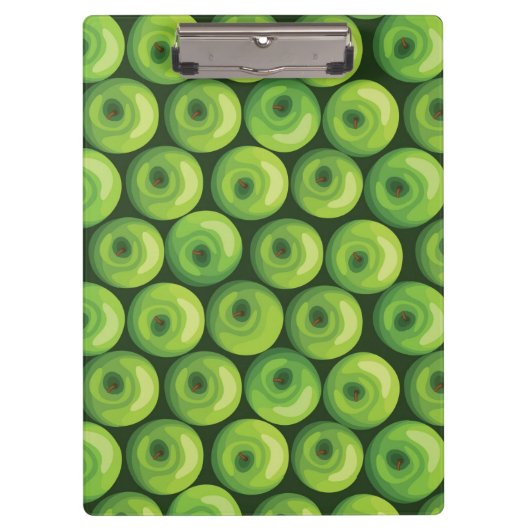 Patroon met groene appels klembord (Voorkant)