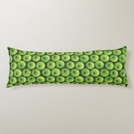 Patroon met groene appels lichaamskussen (Voorkant)