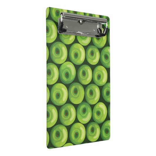 Patroon met groene appels mini klembord (Schuin)