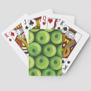 Patroon met groene appels pokerkaarten