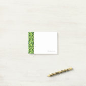 Patroon met groene appels post-it® notes (Op bureau)
