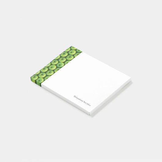 Patroon met groene appels post-it® notes (Schuin)