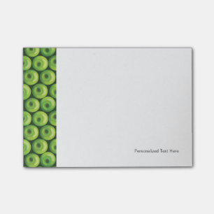 Patroon met groene appels post-it® notes