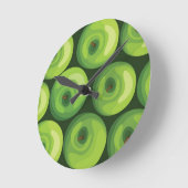 Patroon met groene appels ronde klok (Hoek)