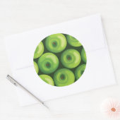 Patroon met groene appels ronde sticker (Envelop)
