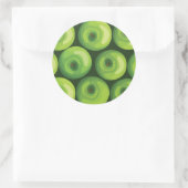 Patroon met groene appels ronde sticker (Tas)