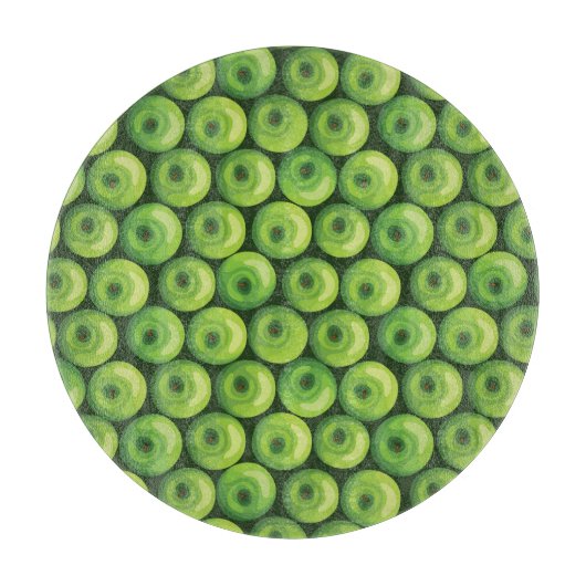 Patroon met groene appels snijplank (Voorkant)