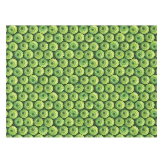 Patroon met groene appels tafelkleed (Voorkant (Horizontaal))