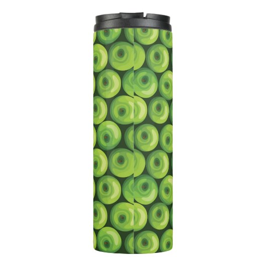 Patroon met groene appels thermosbeker (Achterkant)