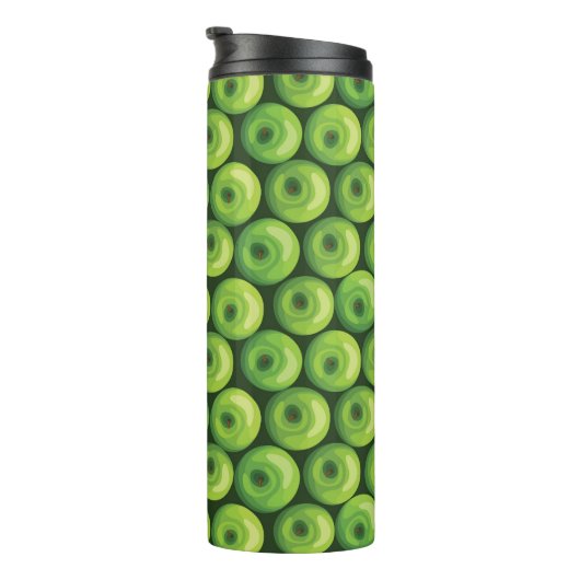 Patroon met groene appels thermosbeker (Geroteerd rechts)