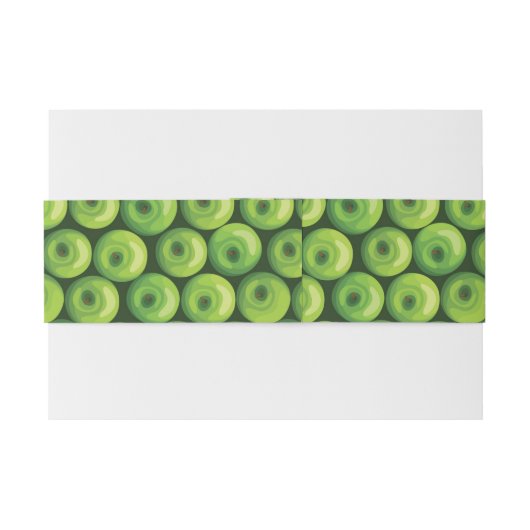 Patroon met groene appels uitnodigingen wikkel (Achterkant Voorbeeld)