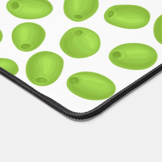 Patroon met groene olijven bureaumat (Hoek)