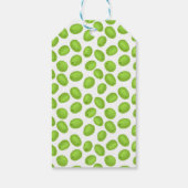 Patroon met groene olijven cadeaulabel (Achterkant)