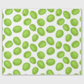 Patroon met groene olijven cadeaupapier (Vlak)