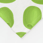 Patroon met groene olijven fleece deken (Hoek)