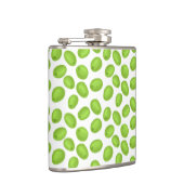 Patroon met groene olijven heupfles (Rechts)