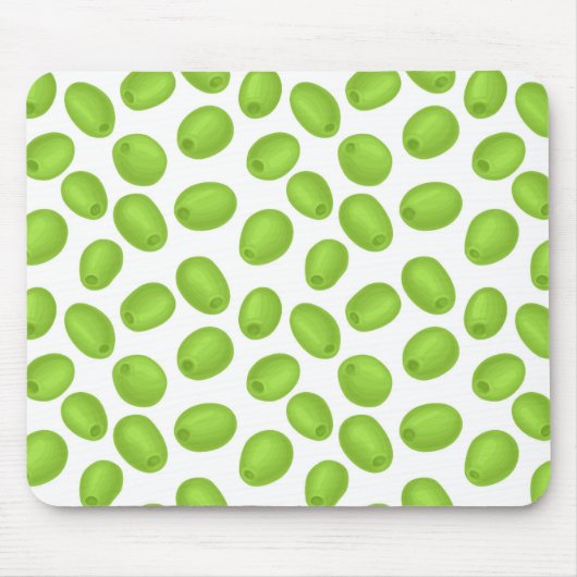 Patroon met groene olijven muismat (Voorkant)