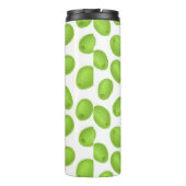 Patroon met groene olijven thermosbeker (Achterkant)