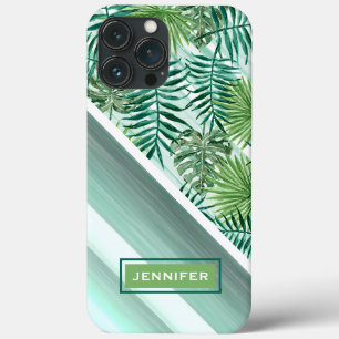 Patroon met groene palm van aangepaste retroflecti Case-Mate iPhone case