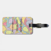 Patroon met groenten en fruit bagagelabel (Achterkant horizontaal)