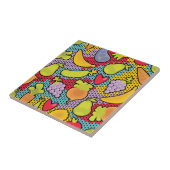 Patroon met groenten en fruit tegeltje (Zijkant)