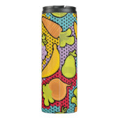 Patroon met groenten en fruit thermosbeker (Achterkant)