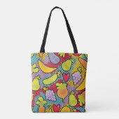 Patroon met groenten en fruit tote bag (Achterkant)