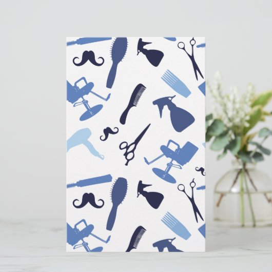 Patroon met haarsalon briefpapier (Staand voorkant)