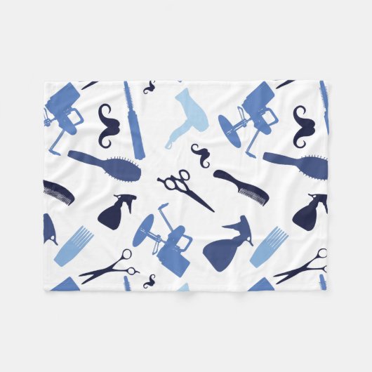 Patroon met haarsalon fleece deken (Voorkant (Horizontaal))