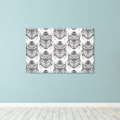 Patroon met hand doedel 6 canvas afdruk (Insitu (Houten vloer))