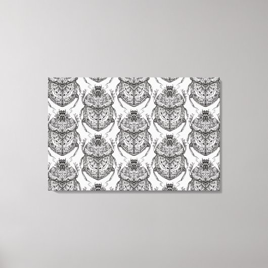 Patroon met hand doedel 6 canvas afdruk (Voorkant)