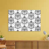 Patroon met hand doedel 6 canvas afdruk (Insitu (Woonkamer))