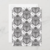 Patroon met handdoedel briefkaart (Voorkant / Achterkant)