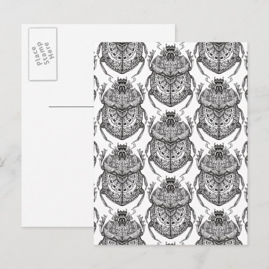 Patroon met handdoedel briefkaart (Voorkant / Achterkant)